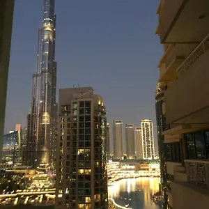 شقة Downtown Boulevard One Bedroom Apt In 29 Blvd غرفة وصالة Burj & Fountain View Master Bedroom Plus 2 Single Beds In Living